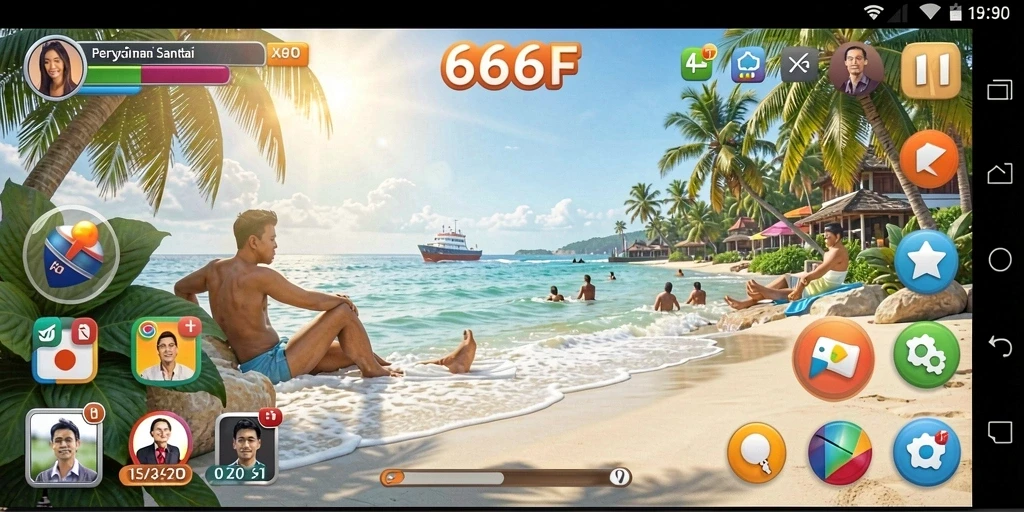 Screenshot gameplay 666F yang menunjukkan keseruan permainan.