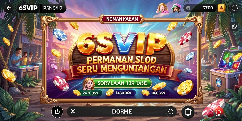 Screenshot gameplay 6SVIP menampilkan mesin slot yang menarik dan interaktif.