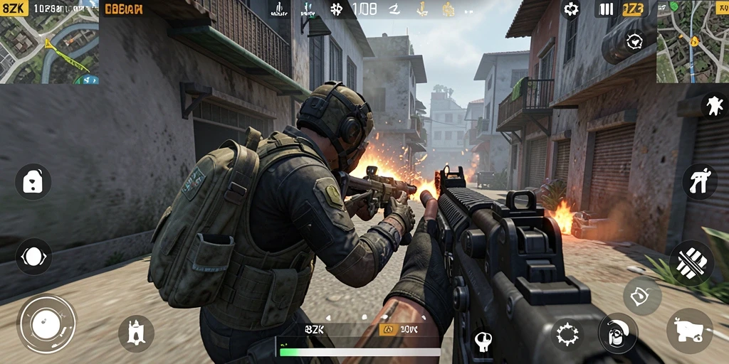 Tangkapan layar aksi mendebarkan dari gameplay TPS di 8ZK.