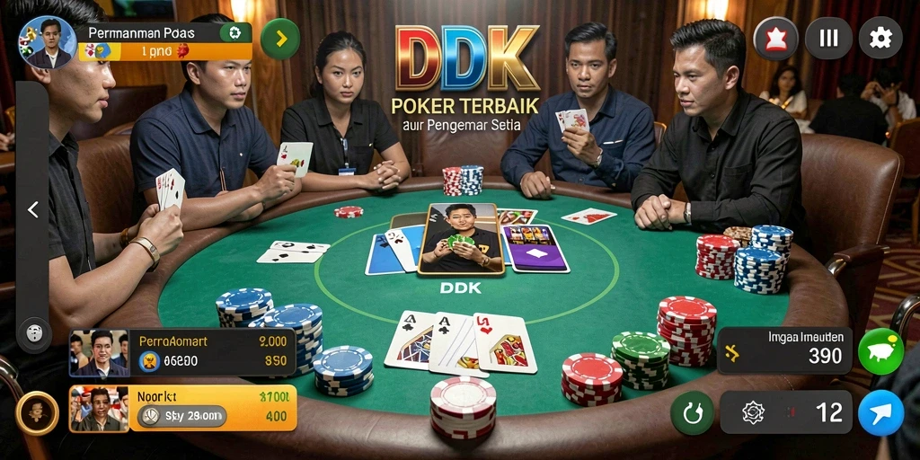 Tampilan menawan dan gameplay seru dari DKK poker.
