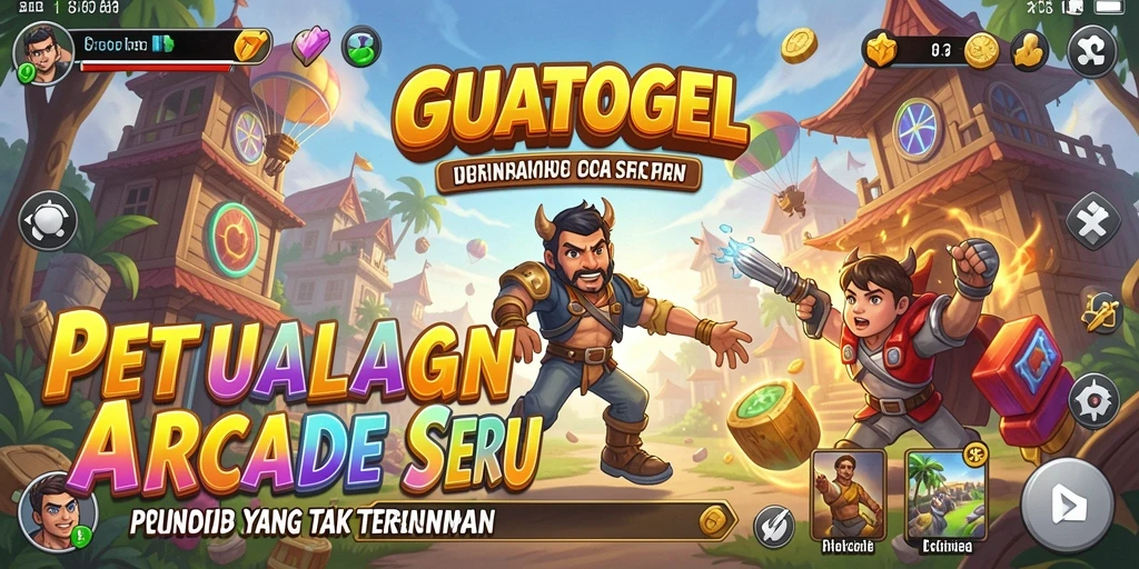 Screenshot gameplay GUATOGEL menampilkan aksi seru di level penuh tantangan.