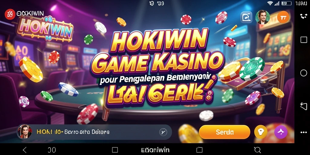 Gameplay seru HOKIWIN dengan beragam permainan Kasino interaktif.