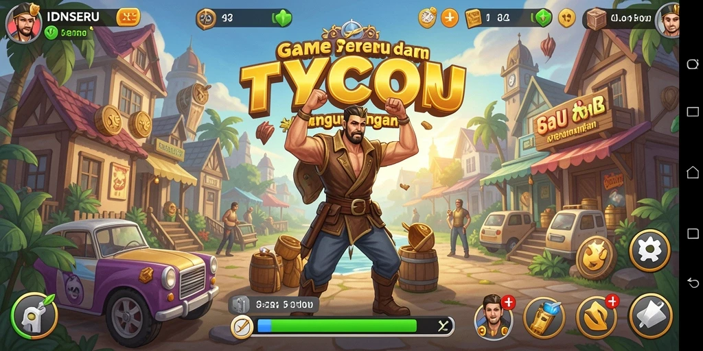 Tampilan gameplay menampilkan pengelolaan bisnis yang menarik.