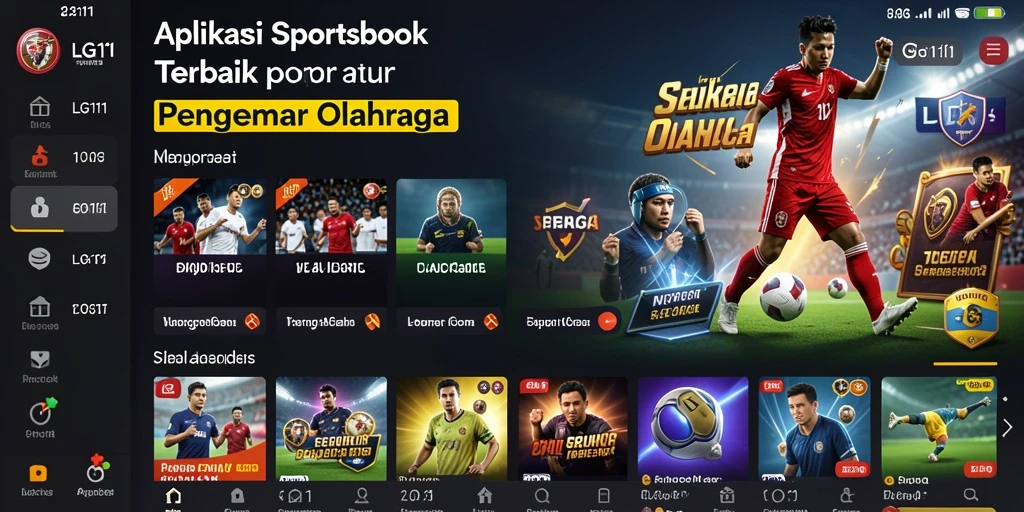 Tampilan antarmuka LG111 yang modern dan informatif dalam gameplay Sportsbook.
