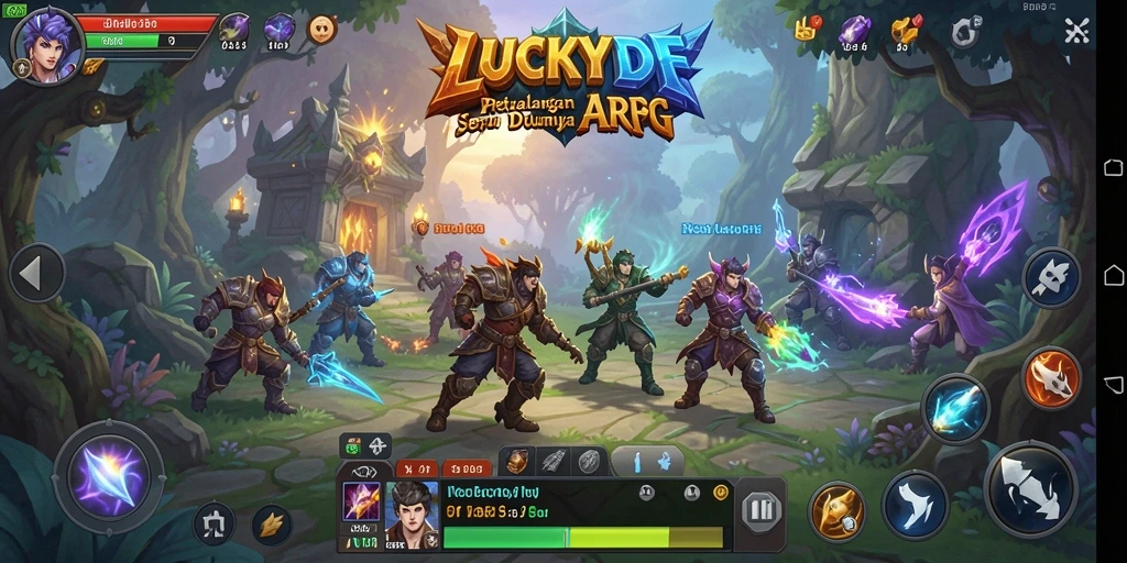 Tangkapan layar gameplay LUCKYDF yang menegangkan dan menarik.