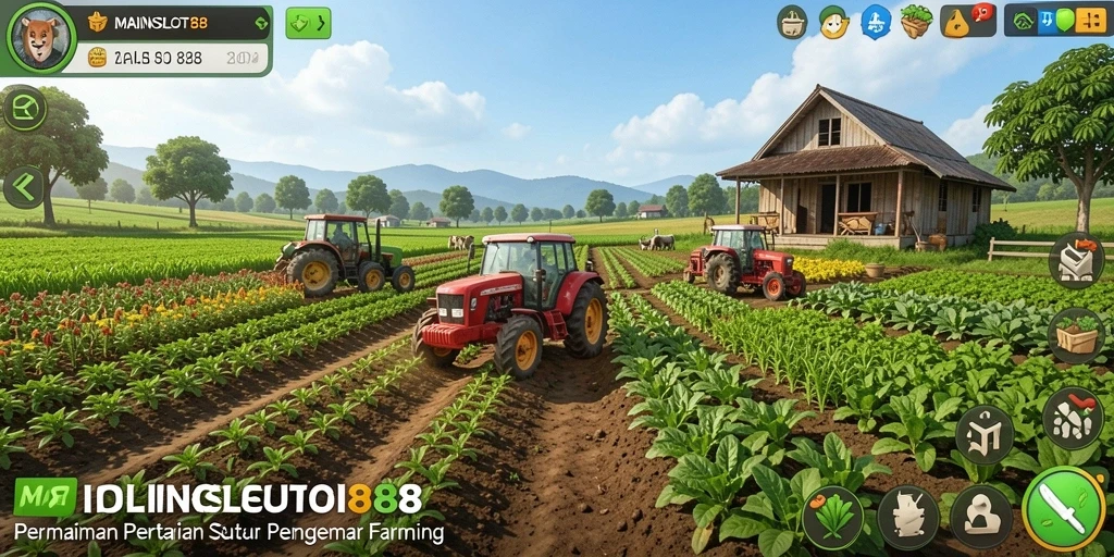 Screenshot gameplay yang menunjukkan aktivitas bertani yang menyenangkan di MAINSLOT88.