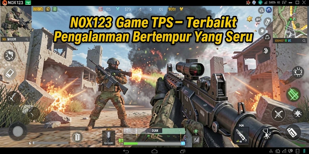 Screenshot gameplay NOX123 dengan pertempuran seru dan grafis menakjubkan.