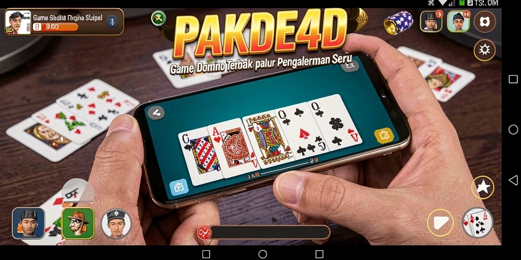 Screenshot gameplay PAKDE4D yang menampilkan aksi seru permainan Domino.