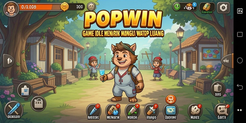 Tampilan gameplay POPWIN yang menarik dan interaktif.