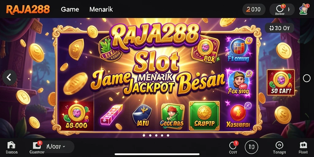 Tampilan gameplay yang mengasyikkan dari RAJA288 dalam permainan Slot.