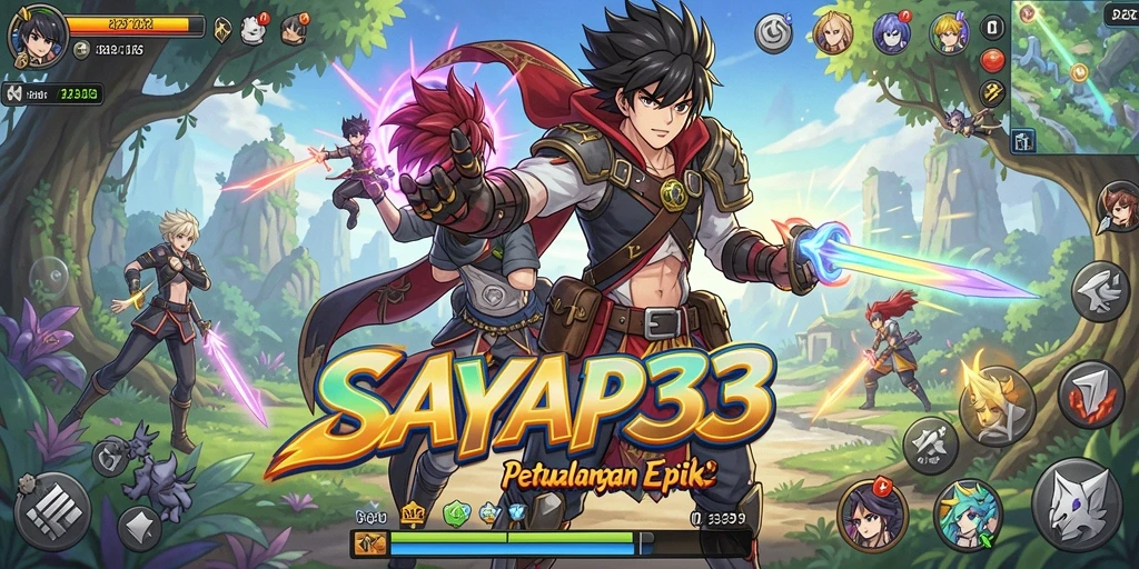 Screenshot gameplay SAYAP33 menampilkan aksi dan karakter Anime yang memukau.