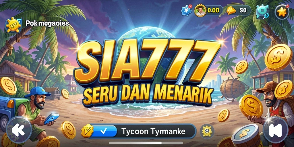 Screenshot utama SIA777 menampilkan aksi seru dalam dunia Tycoon.
