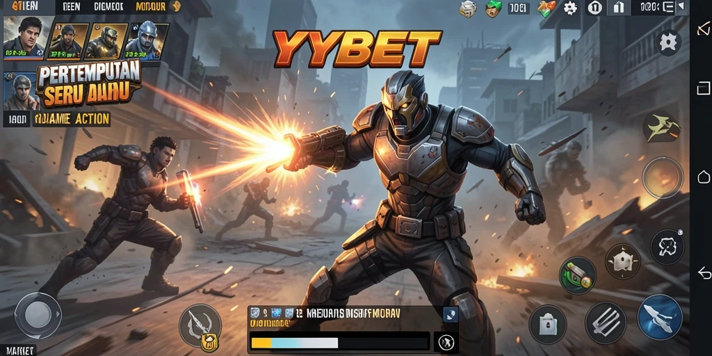 Screenshot utama YYBET menampilkan aksi pertempuran seru dan mendebarkan.